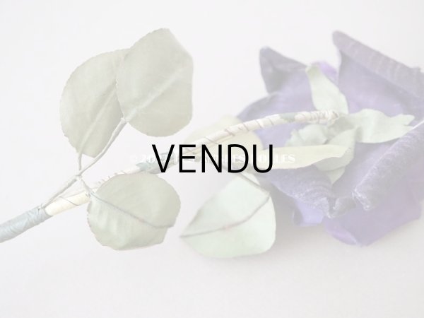 画像6: 1900年代 アンティーク　薔薇の布花 紫 (6)