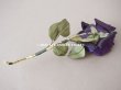 画像5: 1900年代 アンティーク　薔薇の布花 紫 (5)