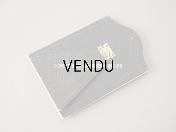 画像8: アンティーク 本革製 フォトフレーム  百合の紋章 (8)