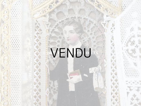 画像4: 19世紀末 アンティーク  初聖体の立体カニヴェ  ポップアップ クロモ 扉付き (4)