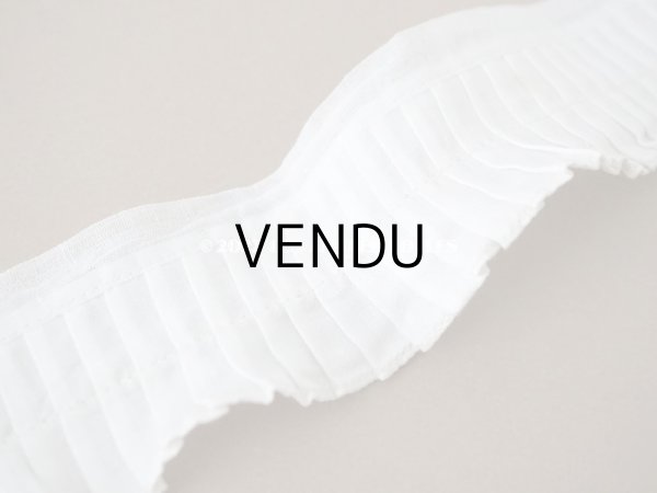 画像4: アンティーク プリーツリボン オフホワイト  5.2cm幅   (4)