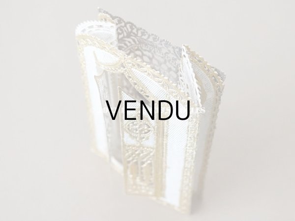 画像8: 19世紀末 アンティーク  初聖体の立体カニヴェ  ポップアップ クロモ 扉付き (8)