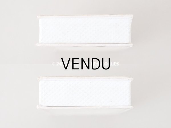 画像7: アンティーク 鈴蘭と鳥の小さな紙箱　パウダーピンクの縁取り  (7)