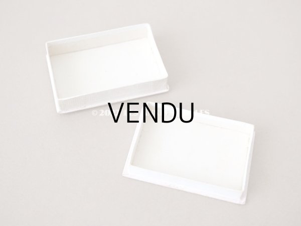 画像5: アンティーク 鈴蘭と鳥の小さな紙箱　パウダーピンクの縁取り  (5)