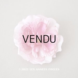 画像: アンティーク　ピンクの薔薇の布花 