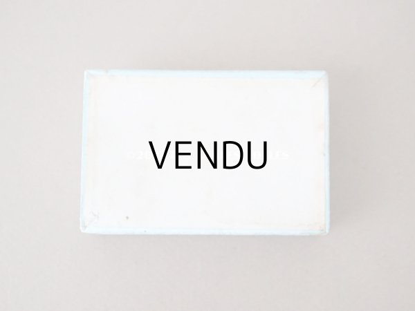 画像8: アンティーク 薔薇と鳥の小さな紙箱　パウダーブルーの縁取り  (8)