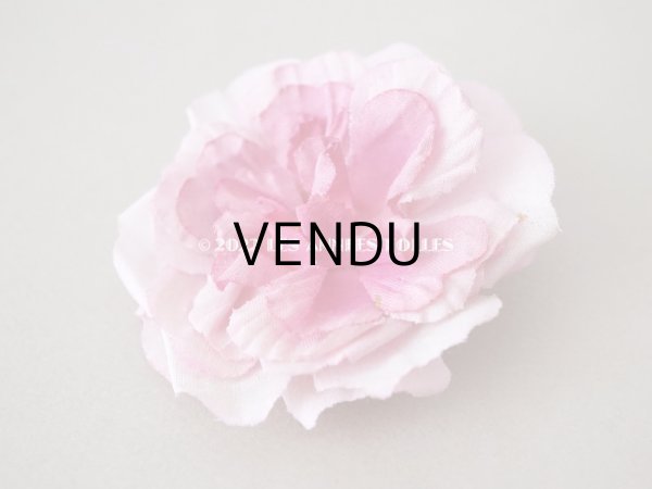 画像4: アンティーク　ピンクの薔薇の布花  (4)