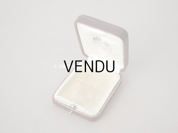 画像7: アンティーク  本革製 ジュエリーボックス　ボルドー (7)