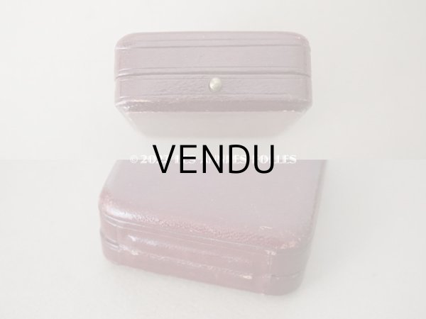 画像4: アンティーク  本革製 ジュエリーボックス　ボルドー (4)