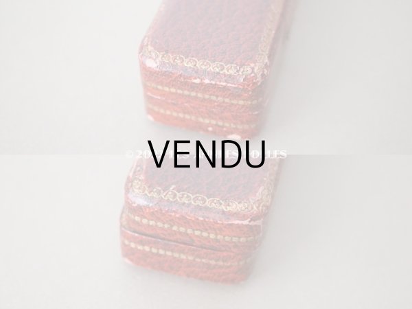 画像4: アンティーク 金彩入り　ジュエリーボックス　赤＆黒 (4)