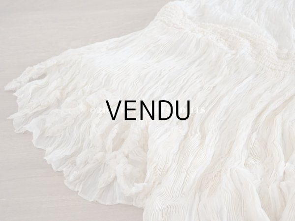 画像7: 1900年頃　アンティーク ウエディングドレスのスカート　シルクシフォンのプリーツ (7)