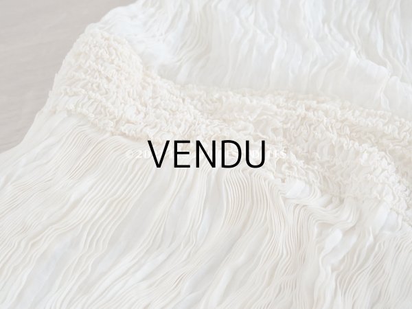 画像8: 1900年頃　アンティーク ウエディングドレスのスカート　シルクシフォンのプリーツ (8)