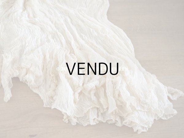 画像12: 1900年頃　アンティーク ウエディングドレスのスカート　シルクシフォンのプリーツ (12)