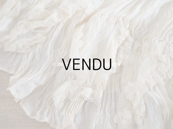 画像16: 1900年頃　アンティーク ウエディングドレスのスカート　シルクシフォンのプリーツ (16)