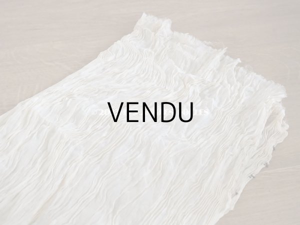 画像6: 1900年頃　アンティーク ウエディングドレスのスカート　シルクシフォンのプリーツ (6)