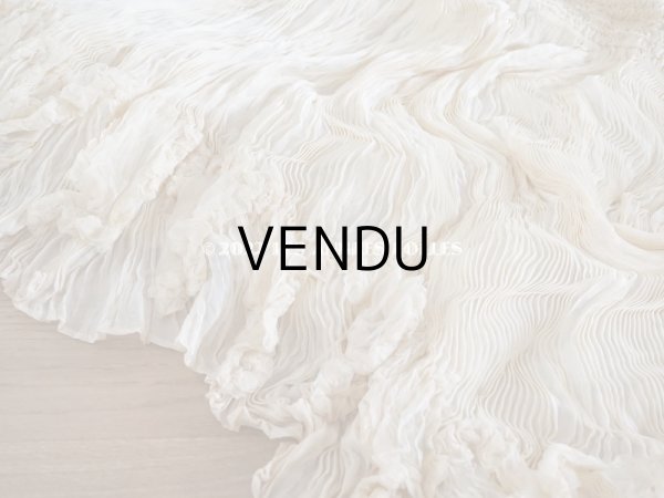 画像14: 1900年頃　アンティーク ウエディングドレスのスカート　シルクシフォンのプリーツ (14)