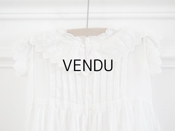 画像12: アンティーク 洗礼式のベビードレス 手刺繍＆手縫い (12)