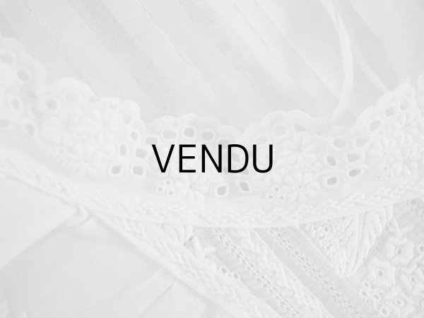 画像4: アンティーク 洗礼式のベビードレス 手刺繍＆手縫い (4)