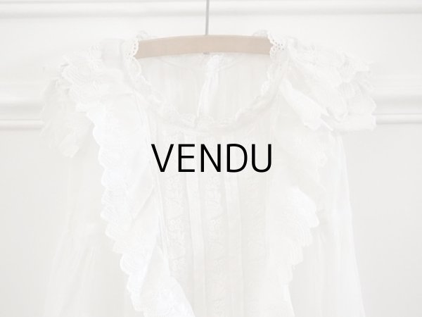 画像3: アンティーク 洗礼式のベビードレス 手刺繍＆手縫い (3)