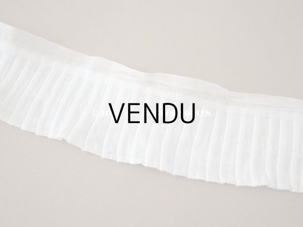 画像5: アンティーク プリーツリボン オフホワイト  5.2cm幅   (5)