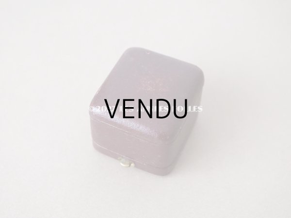 画像4: アンティーク  本革製 リングボックス ジュエリーボックス　ボルドー (4)