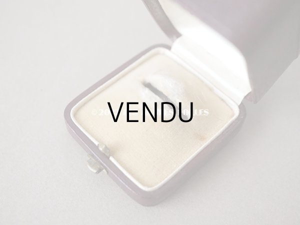 画像7: アンティーク  本革製 リングボックス ジュエリーボックス　ボルドー (7)