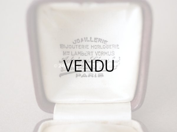 画像6: アンティーク  本革製 リングボックス ジュエリーボックス　ボルドー (6)