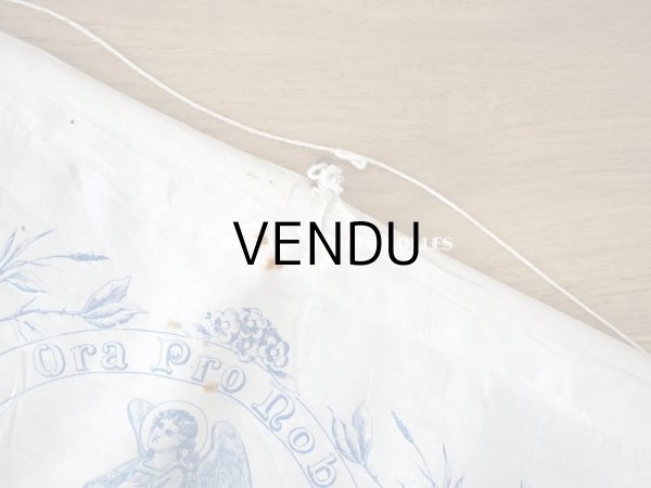 画像6:  アンティーク 教会の旗 天使 (6)