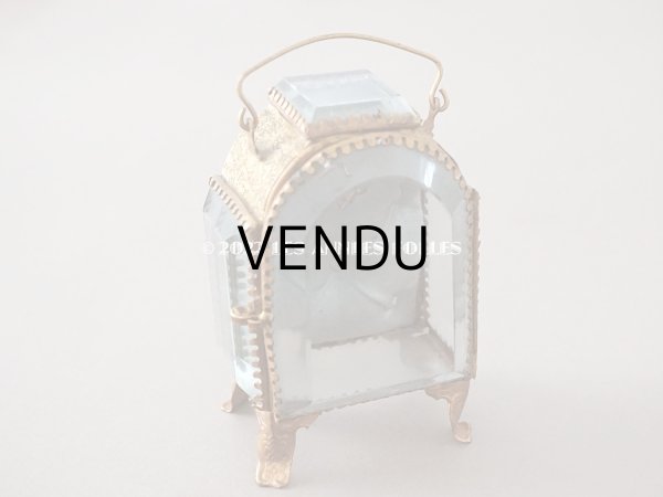 画像3: アンティーク 懐中時計 & ジュエリーボックス パウダーブルーのシルク製クッション (3)