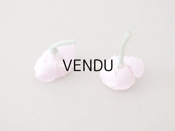 画像10: アンティーク  小さな薔薇の布花 2ピースのセット　ピンク (10)