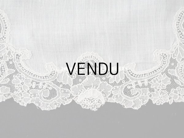 画像9: アンティーク ポワンドローズ  結婚式のハンカチ  【ポワン・ド・ローズ】　【ポワン・ド・ガーズ】  (9)