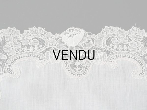 画像4: アンティーク ポワンドローズ  結婚式のハンカチ  【ポワン・ド・ローズ】　【ポワン・ド・ガーズ】  (4)