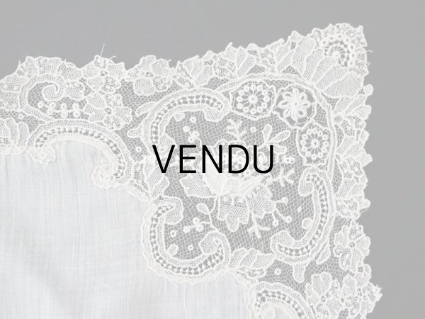 画像5: アンティーク ポワンドローズ  結婚式のハンカチ  【ポワン・ド・ローズ】　【ポワン・ド・ガーズ】  (5)