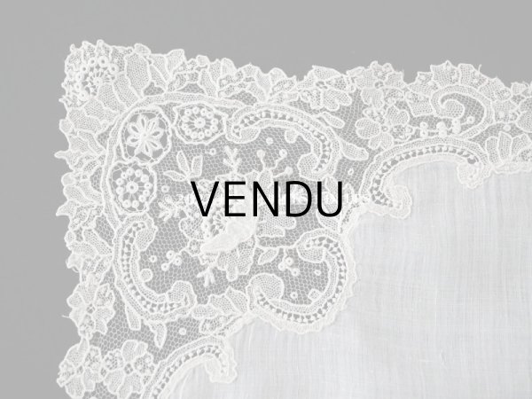 画像3: アンティーク ポワンドローズ  結婚式のハンカチ  【ポワン・ド・ローズ】　【ポワン・ド・ガーズ】  (3)