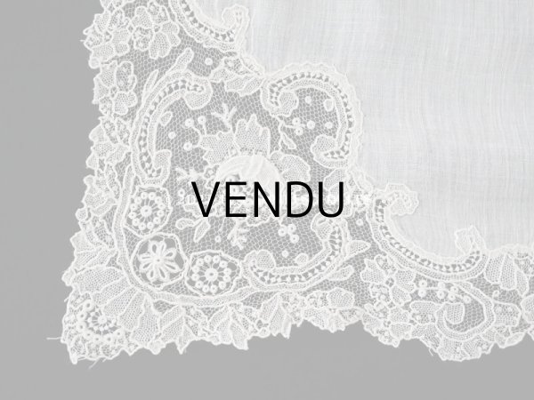 画像8: アンティーク ポワンドローズ  結婚式のハンカチ  【ポワン・ド・ローズ】　【ポワン・ド・ガーズ】  (8)