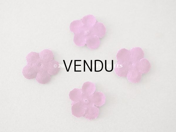 画像3: ＊蚤の市＊アンティーク 布花材料  2重の花びら 7ピースのセット ベルベット  ボルドー 20mm (3)