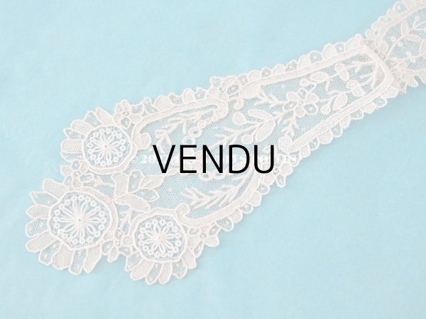 画像9: 19世紀末 アンティーク ポワンドローズの胸飾り ニードルレース  ポワンドガーズ   『ポワン・ド・ガーズ』　『ポワン・ド・ローズ』 (9)