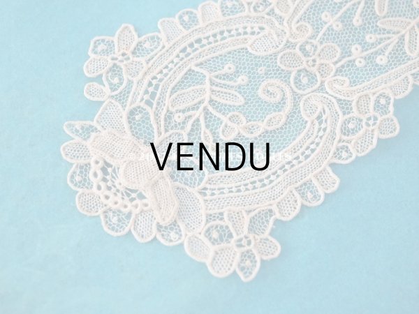 画像8: 19世紀末 アンティーク ポワンドローズの胸飾り ニードルレース  ポワンドガーズ   『ポワン・ド・ガーズ』　『ポワン・ド・ローズ』 (8)