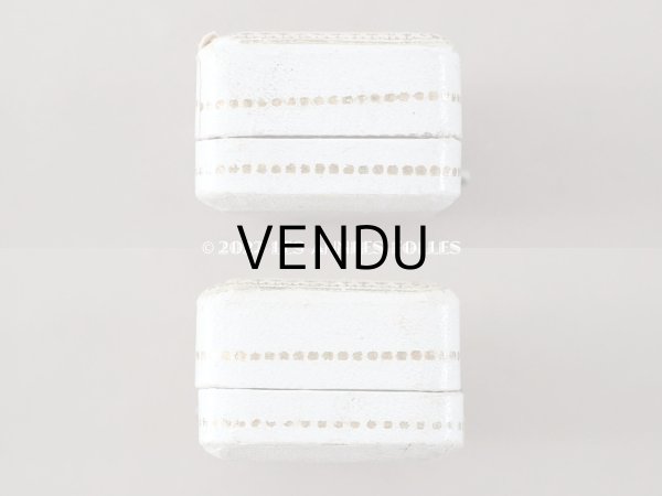 画像8: アンティーク ブローチ用 ジュエリーボックス　金彩入り オフホワイト (8)