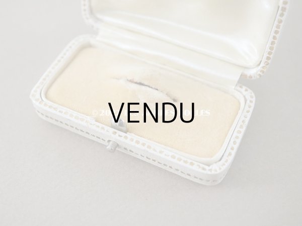 画像4: アンティーク ブローチ用 ジュエリーボックス　金彩入り オフホワイト (4)