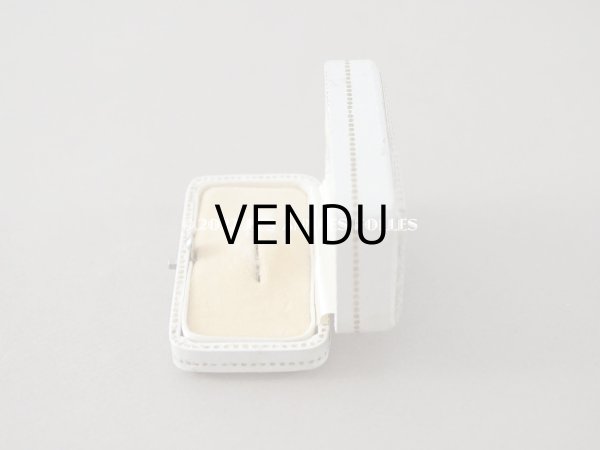 画像3: アンティーク ブローチ用 ジュエリーボックス　金彩入り オフホワイト (3)