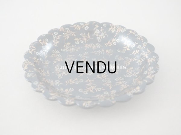 画像4: 19世紀 アンティーク ナポレオン3世 パピエマシェのトレイ　花模様　花リム (4)