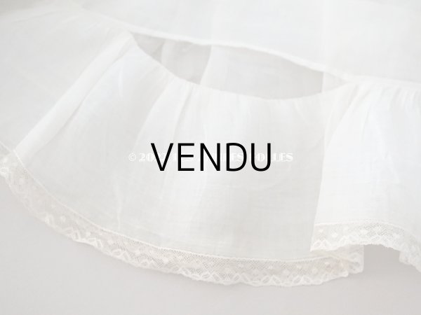 画像10: 1900年代 アンティーク  ドレスの裾  4段のフリル ギャザー入り＆ヴァランシエンヌレース 3.3m (10)