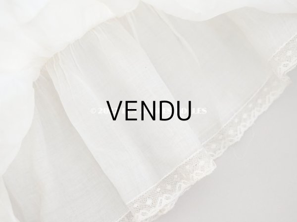 画像5: 1900年代 アンティーク  ドレスの裾  4段のフリル ギャザー入り＆ヴァランシエンヌレース 3.3m (5)