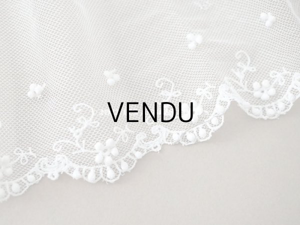 画像3: アンティーク 小さなポンポン付 レース 4.4m  幅7.7~11.5cm (3)