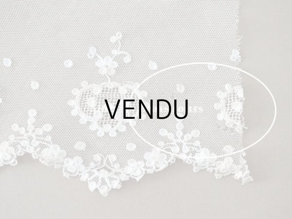 画像9: アンティーク  レース 花のメダイヨン　2.2m  幅12.6cm (9)