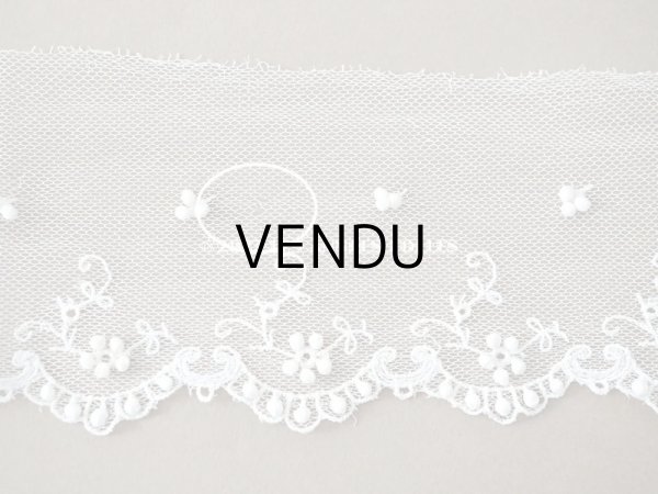 画像11: アンティーク 小さなポンポン付 レース 4.4m  幅7.7~11.5cm (11)