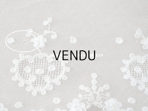 画像7: アンティーク  レース 花のメダイヨン　2.2m  幅12.6cm (7)