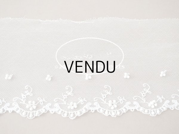 画像8: アンティーク 小さなポンポン付 レース 4.4m  幅7.7~11.5cm (8)