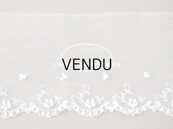 画像9: アンティーク 小さなポンポン付 レース 4.4m  幅7.7~11.5cm (9)